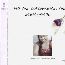 Fotografia condol assassinat Carlota Isabel Salinas Perez