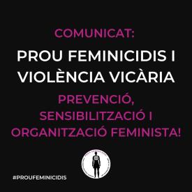 Prou feminicidis i violència vicària!
