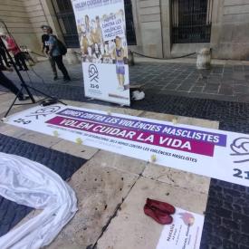 foto de la pancarta xarxa 21