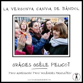 Gisèle Pelicot a la sortida del Tribunal de Avinyó, el passat 27 de noviembre del 2024 on l'esperava un gran nombre de dones per mostrar-li el seu suport. 